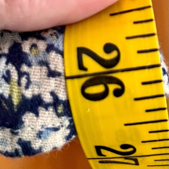 Chaps Blue Ditzy Floral Women's Top SZ M Cotton Viscose Cottagecore Garden Boho - Picture 13 of 14